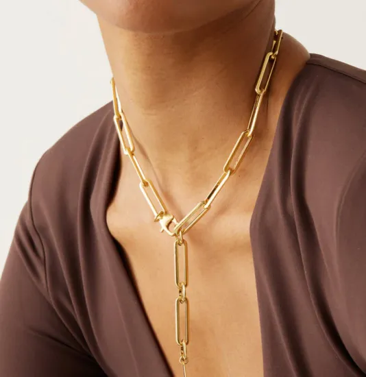 The Open Link Necklace in Gold