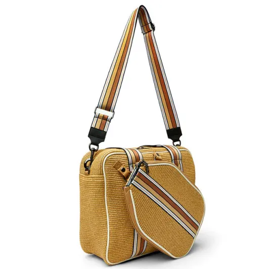 The Pickleball Tote in Dune Raffia
