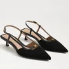 The Posted Sling Back Pointed Pump in Black