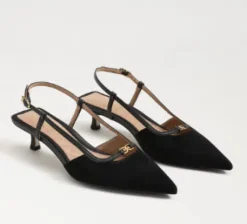 The Posted Sling Back Pointed Pump in Black
