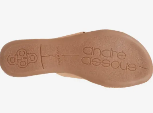 The Raffia & Elastic Slide Sandal in Beige