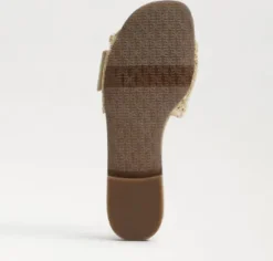 The Raffia Flat Sandal with Buckle