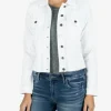 The Raw Hem Jean Jacket in White