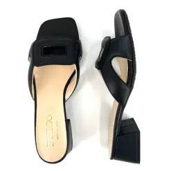 The Rectangle Slide Sandal in Black