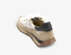 The Retro Lace Sneaker in Beige Multi