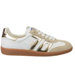 The Retro Soccer Lace Sneaker in Beige