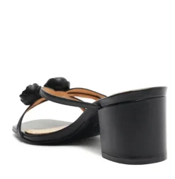 The Rose Bud Sandal in Black