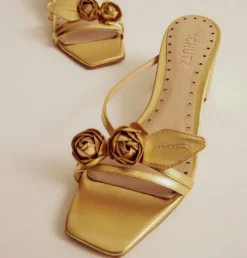 The Rose Bud Sandal in Gold