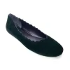 The Scallop Ballet in Black Suede