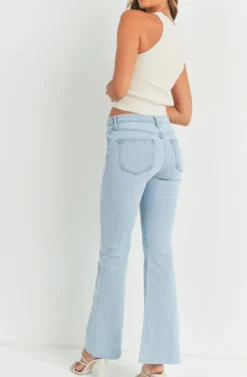 The Scissor Cut Flare in Light Denim