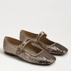 The Sequin Maryjane Ballet in Molten Gold