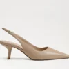 The Sling Back Pointed Pump in Soft Beige
