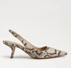 The Sling Back Pointed Pump in Snake