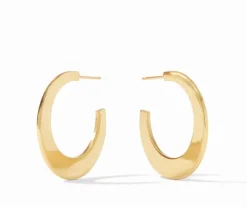 The Small Luna Hoops in Gold
