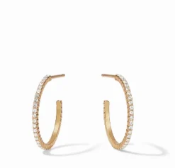 The Small Windsor Hoop in Gold Crystal