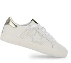 The Star Lace Sneaker With Metallic Stitch in White
