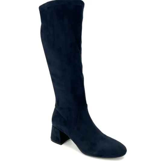 The Tall Stretch Knee Boot In Navy