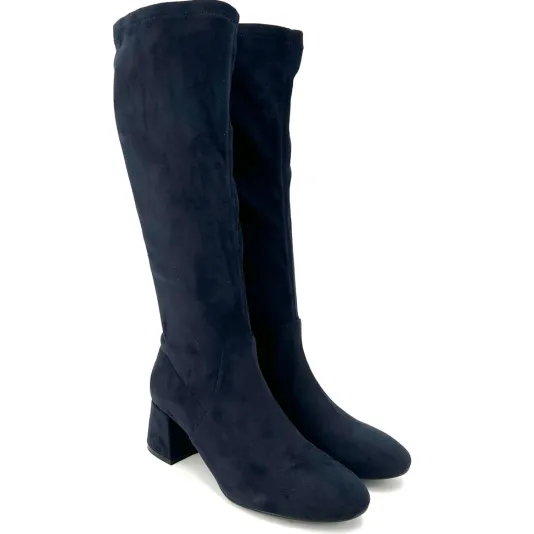 The Tall Stretch Knee Boot In Navy