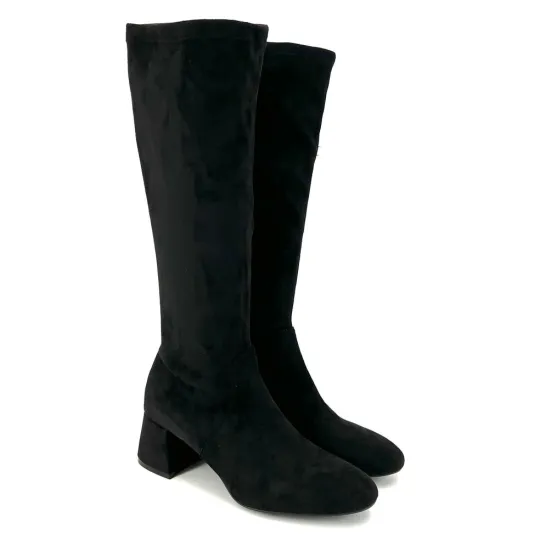 The Tall Stretch Knee Boot In Black