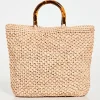 The Tortoise Handle Handbag in Natural