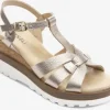 The T-Strap Cork Wedge with Sport Bottom in Shell