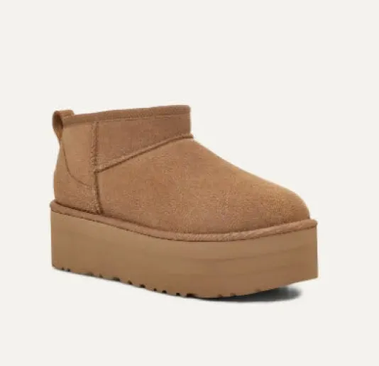 The Ugg Classic Ultra Mini Platform Boot in Chestnut