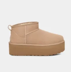 The Ugg Classic Ultra Mini Platform Boot in Sand