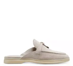 The Unlined Gum Sole Loafer Mule in Taupe