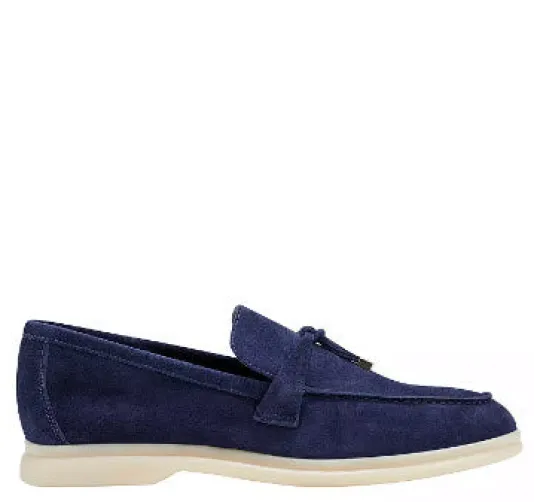 The Unlined Gum Sole Loafer in Navy