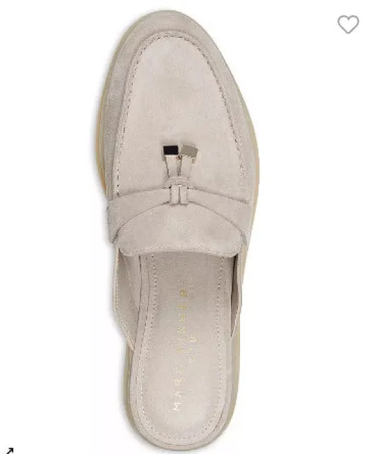 The Unlined Gum Sole Loafer Mule in Taupe