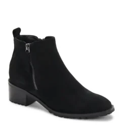 The Waterproof Side Zip Ankle Bootie in Black