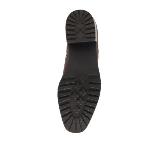 The Waterproof Side Zip Ankle Bootie in Brown