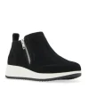 The Waterproof Zip Wedge Sneaker in Black