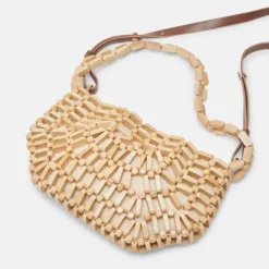 The Wooden Bead Shoulder Bag in Natural