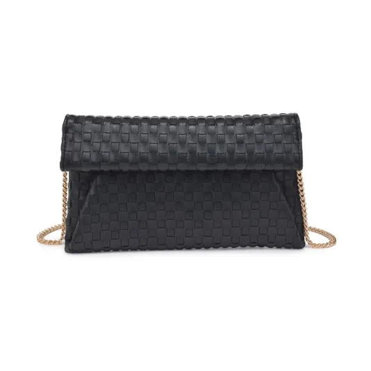 The Woven Clutch in Black