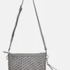 The Woven Crossbody in Gun Metal